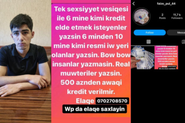 Sosial şəbəkədə insanları ALDATDI: 100-dən çox istifadəçinin pulunu aldı 
